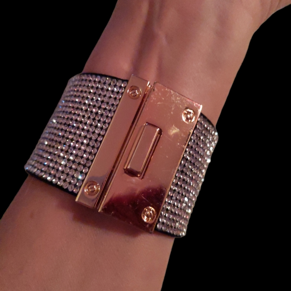 Beautiful rhinestone cuff bracelet